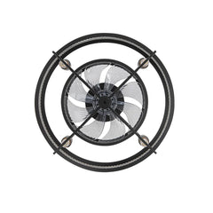 KOMORE Modern Style Indoor Round Ceiling Fan with Light and Remote, 3 Colour Temperature for Office, Living Room, Bedroom