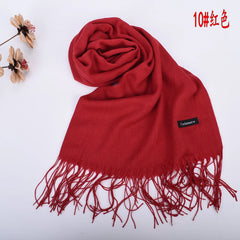 Leather Powder Autumn and Winter New Solid Color Scarves Wholesale for Men and Women 120g Single Color Headband Shawl