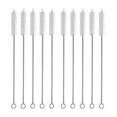 2-10Pcs Drinking Straw Cleaning Brush Kit Straw Tube Pipe Cleaner Nylon Stainless Steel Long Handle Cleaning Brushes forStraws