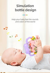 Baby bottle rattle puzzle early education toy Baby teaser pacifier Christmas gift Newborn grip Training Music story