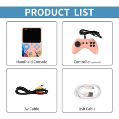 TECTINTER Video Game Console Mini Portable Retro TV Handheld Game Player Built-in 500 Games LCD Screen AV Output Support 2 Play