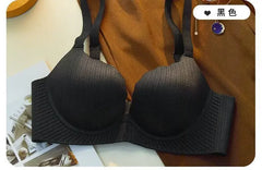 2024 New Push Up Bra for Small Chest Ultra Thick 6CM Padded No Steel Ring Comfortable & Sexy Lift Lingerie for Flat Chest Women