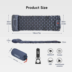 TARKA Inflatable Camping Mats Air Cushion With Pillow Outdoor Tourist Sleeping Pad Self-Inflating Mattress For Hiking Climbing