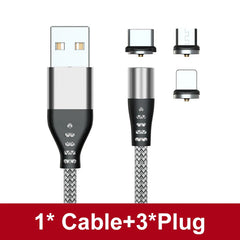 AUFU LED Magnetic USB Charging Cable USB Type C Phone Cable Magnet Phone Charger Micro USB For iPhone 11 12 Pro Max For Xiaomi