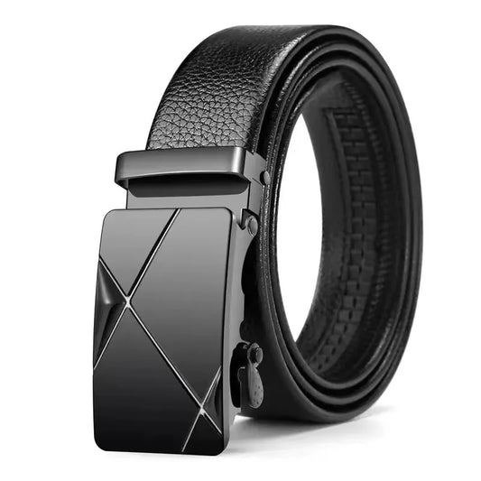 Fashion Business Men'S Belt Genuine Luxury Brand Metal Buckle Belt High-Quality PU Leather Soft Belt With Cargo Pants Jeans