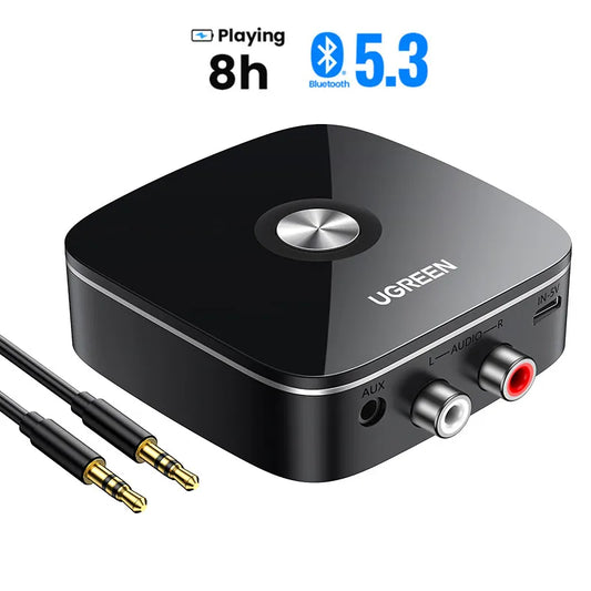 AUX Bluetooth Receiver Adapter for Home Stereo System, HiFi 3.5mm RAC Bluetooth Bluetooth Adapter for Old Stereo Receiver
