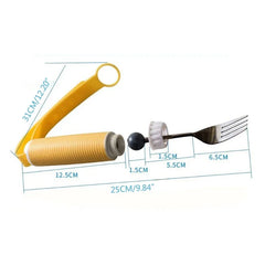 Arthritis Elderly Utensil Disabled Patient Easy Grip Eating Aids Spoon Fork Stainless Steel Removable Rotating Tableware
