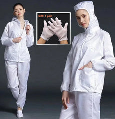 Isolation Split Type Work ClothesUnisex Reusable Anti-Static Safety Clothing With Pockets Dust-Proof Clean Paint Materials