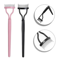 Eyelashs Brush Comb 1pc Eyelash Separator Metal Teeth Foldable Eye lash Curler Beauty Makeup Stainless Mascara Curl Make up Tool