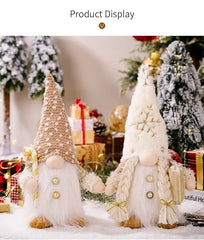 1~4pcs 2024 Christmas Doll Elf Knitted Gnome with Led Night Light Christmas Decorations for Home Xmas Navidad New Year 2025 Gift