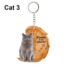 1 Piece 23 Style Dog Forever In My Heart Angel Pendant Bag Key Chains Car Keychain Keyring Pet Jewelry Gift For Women Girls