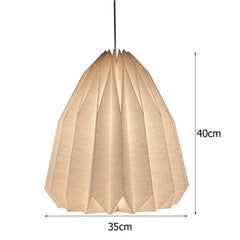 Nordic Creative Paper Lamp Cover Origami Lantern Hanging Lampshade Foldable Hanging Pendant Light Art Living Room Decoration