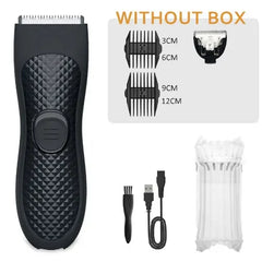 Body Hair Trimmer for Men Electric Groin Hair Trimmer Rechargeable Balls Groomer Replaceable Ceramic Blade Head Waterproof