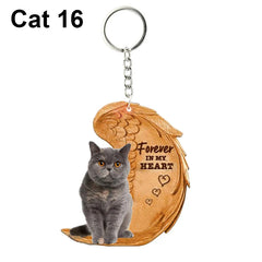 1 Piece 23 Style Dog Forever In My Heart Angel Pendant Bag Key Chains Car Keychain Keyring Pet Jewelry Gift For Women Girls