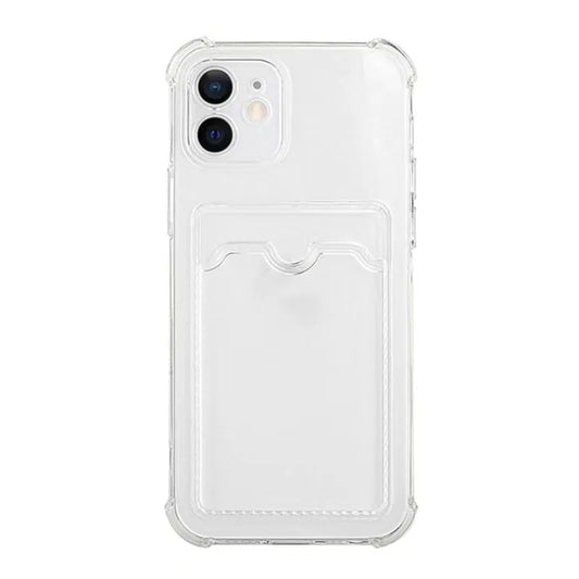 Luxury Card Bag Wallet Clear Protective Case For iphone 11 12 13 14 15 Pro X XR XS Max 7 8 SE Shockproof Transparent Cover Cases
