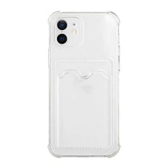 Luxury Card Bag Wallet Clear Protective Case For iphone 11 12 13 14 15 Pro X XR XS Max 7 8 SE Shockproof Transparent Cover Cases