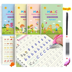 Writing Exercise Books English Groove Magic Practice Copybook Children's Book Learning Numbers Letters Alphabet Calligraphy Gift