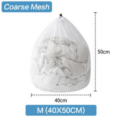 1PC Mesh Laundry Bag - Machine Washable Drawstring Design Travel Wash Bag for Blouses, Hosiery, Stockings, and Underwear