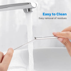 Stainless Steel Straw with Silicone Tip for Stanley Cup 2Pcs Replacement Straws for Stanley 40oz/30oz Tumbler 1Pcs Straw Brush