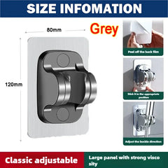 Shower Head Support Mural Douche Suction Cup Holder 360° Adjustable Plating Shower Rail Head Holder Bathroom Wall Mount Bracket