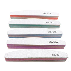 5/25Pcs/Lot Nail File Mix Color 80/100/150/180/240 Grit Professional Sandpaper Cuticle Remover Buffer Files Manicure Tool Set