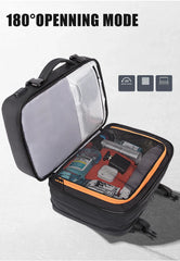 BANGE Aesthetic Men Business Backpack School Expandable USB Bag, Large Capacity 17.3 Laptop Waterproof Fashion Travel Backpack