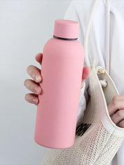 750ml Insulated Bottle Solid Color Stainless Steel Jug with Lid Large Capacity Ice Coffee Cup Portable for Driving Travel Home