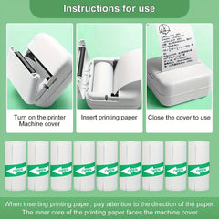 10Pcs Mini Printer Paper For peripage Self Adhesive Thermal Paper Printable Sticker Paper for Pocket Thermal Printer
