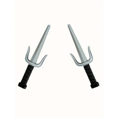 Boys Japanese Ninja Costume with Cartoon Anime Print Red Jumpsuit, Mask and Ninja Fork Accessory Set Halloween Dress Up Party