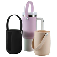 Portable Water Bottle Protective Sleeve Silicone Water Bottle Holder Bag Bottle Carrier Sleeve with Handle for Stanley 40oz Cup