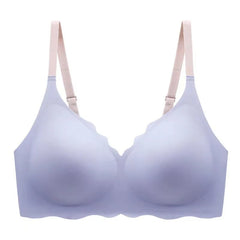 Sexy Seamless Bras For Women Wire Free Push Up Brassiere V Neck Bralette Women's Glossy Soft Underwear Female Lingerie Intimates