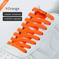 1Pair Elastic Tieless Shoelaces Shoe Laces No Tie Shoelace for Kids and Adult Sneakers Quick Lazy Metal Lock Laces Shoe Strings