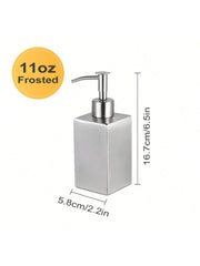 Leeseph Stainless Steel Soap Dispenser, Refillable Pump Bottles Liquid Soap Dispenser, for Kitchen Sink, Countertop, Bathroom