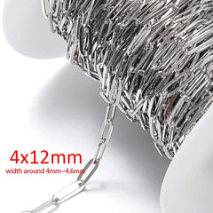 No Fade 2Meters Stainless Steel Chains for Jewelry Making DIY Necklace Bracelet Accessories Gold Chain Lips Beads Beaded Chain