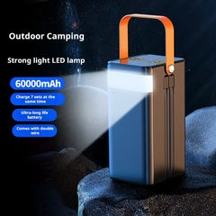 60000mAh Portable Power Bank - 120W Fast Charging Solar Generator for Camping Emergency Outdoor