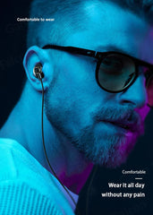 USB Type C Headphone HiFi Bass Stereo Volume Control Mic 3.5mm Wired Earbuds For Galaxy S24 S23 S22 S21 Ultra iPhone 15 Pro Max