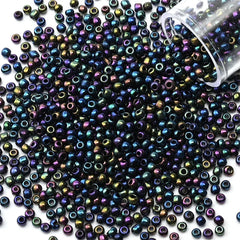 12Grams/Tube 2mm Metallic Seed Beads Japanese Round Glass Seedbeads For DIY Needlework Dress Adornment Sewing 1200pcs