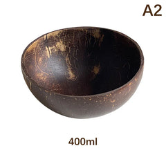 Natural Coconut Bowl Wooden Handmade Coconut Bowls for Eating Tableware Fork Spoon for Dessert Fruit Salad Mixing Rice