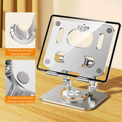 Foldable Bracket Stand 360 Degree Rotating Hollowed Tablet Holder Anti Slip Tablet Holder Desk Height Adjustable for 4.7-12 Inch