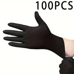30/60/100PCS Disposable black nitrile gloves,waterproof black nitrile gloves for household cleaning,kitchen cooking tools