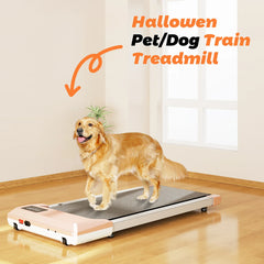 90cm Long Run Area Walking Pad, Under Desk Treadmill, 1-6KM/H Treadmill for Home with Remote Control and LCD Display Pink