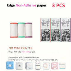 10 Rolls Thermal Paper Camera Printing White Children Camera Wood Pulp Instant Print Kids Rolling Paper Miniprinter Accessories