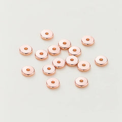 14K/18K Gold Plated 10-30Pcs 3/4/5/6/8mm Spacer Beads for DIY Necklace Bracelet Jewelry Making Supplies Accessories Wholesale