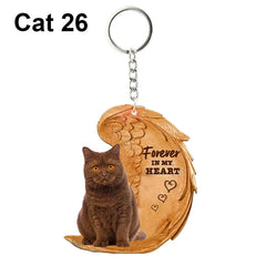 1 Piece 23 Style Dog Forever In My Heart Angel Pendant Bag Key Chains Car Keychain Keyring Pet Jewelry Gift For Women Girls