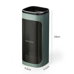 Cream Disposable Cup Holders Household Wall-Mounted Automatically Drop Punch-Free Paper Cups Dust-Proof Drinking Fountain Racks