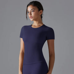 Yoga Vest Training Fitness Top Windproof Running Suit Solid Colour Cycling Fitness Quick Dry Women's Sweatshirt