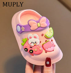 Summer Children Garden Clogs Shoes Boys&Girls Beach Sandal Kids Lightweight Breathable Cute Cartoon Slip Baby Slippers