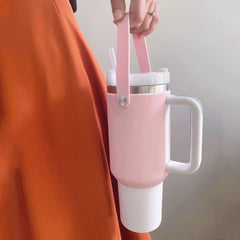 Portable Water Bottle Protective Sleeve Silicone Water Bottle Holder Bag Bottle Carrier Sleeve with Handle for Stanley 40oz Cup