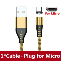 AUFU LED Magnetic USB Charging Cable USB Type C Phone Cable Magnet Phone Charger Micro USB For iPhone 11 12 Pro Max For Xiaomi
