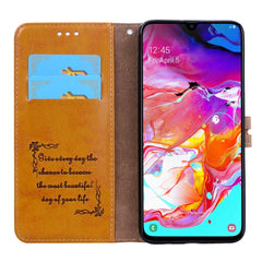 Business Style Oil Wax Texture Horizontal Flip Leather Case for Galaxy A70, with Holder & Card Slots & Wallet